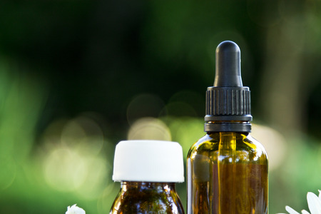 natural cosmetics and massage oilの写真素材