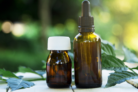natural cosmetics and massage oilの写真素材
