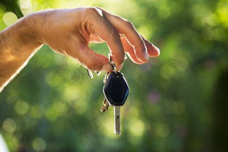 Car key. Auto dealership concept.