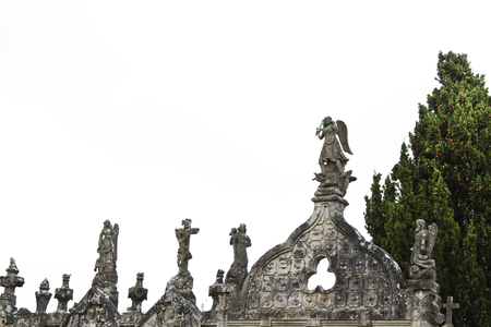 stone sculptures in the cemeteryの写真素材