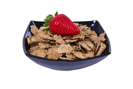 cereals and strawberryの写真素材