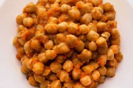 Cooking chickpeas bowl stone background top viewの写真素材