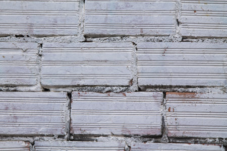 white brick wall in the street, backgroundの写真素材