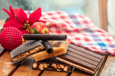 variety of nougats. christmas dessertの写真素材