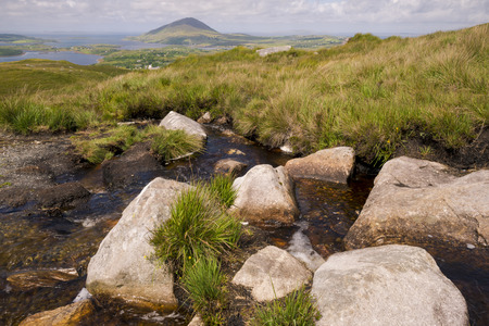 Scenery in Connemara National Park, Irelandの写真素材