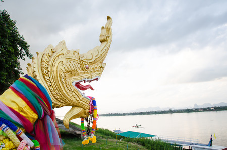 serpent statues Thailandの写真素材