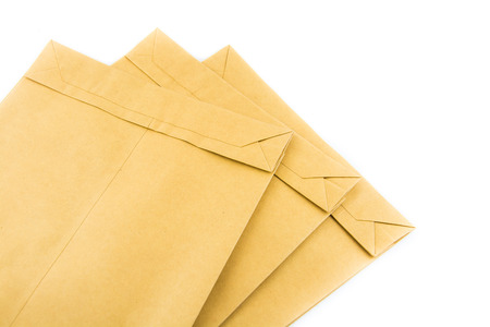 envelopes on whiteの写真素材