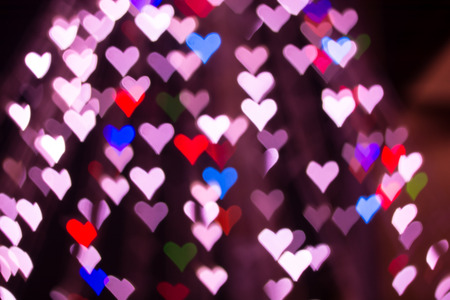 Heart bokeh background. Valentine\'s day background