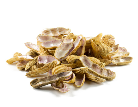 Shell peanuts isolated on a white background