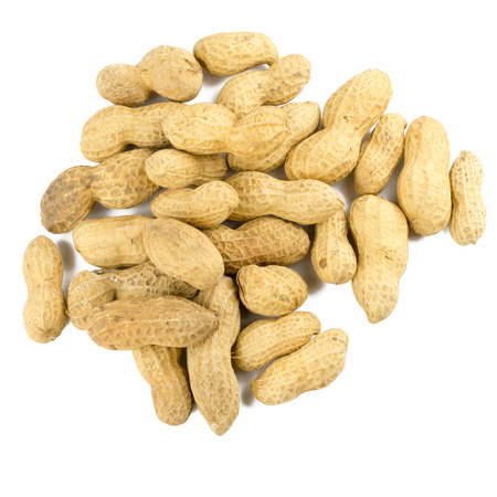 Dried peanuts in isolated on white