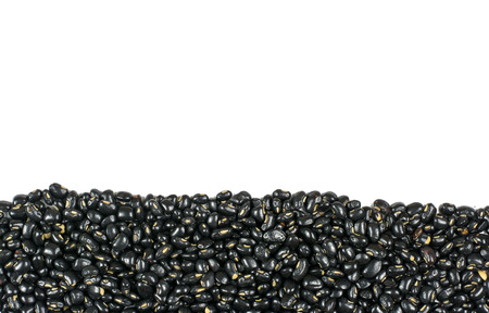 black beans  isolated on white backgroundの写真素材