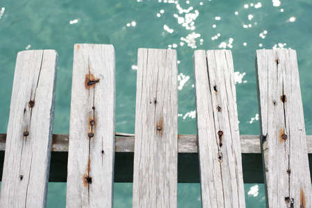 old pier and seaの写真素材