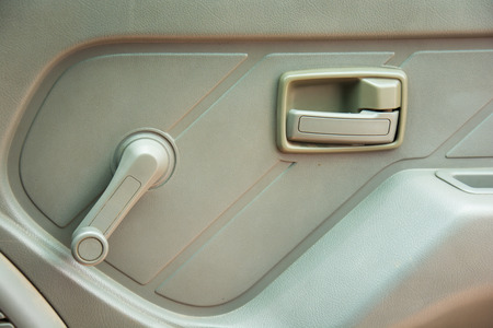 Door handle inside the carの写真素材