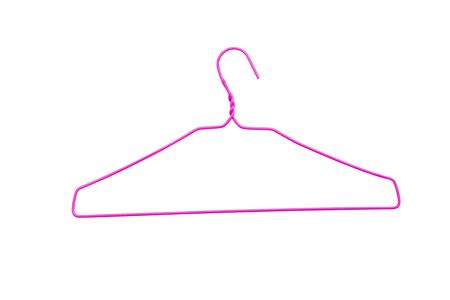 Clothes hanger isolated on whiteの写真素材