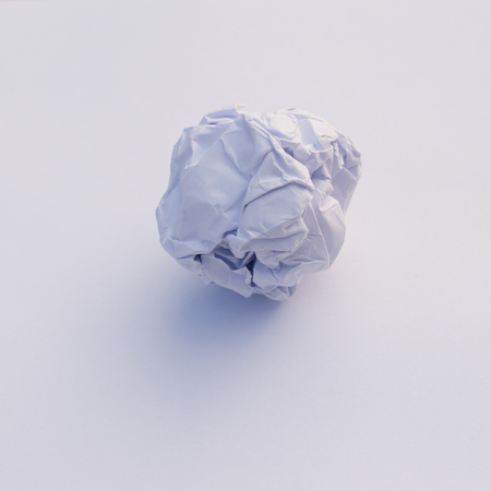 crumpled paper ballの写真素材