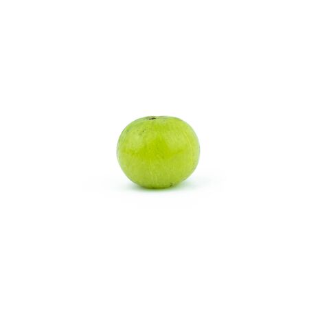 amla green fruits isolated on white background.の写真素材