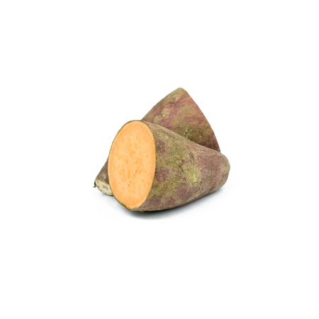 Sweet potato isolated on white backgroundの写真素材