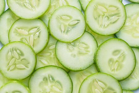 fresh cucumbers backgroundの写真素材