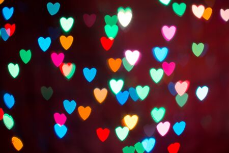 Heart bokeh background. Valentine's day backgroundの写真素材