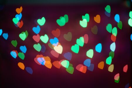 Heart bokeh background. Valentine's day background