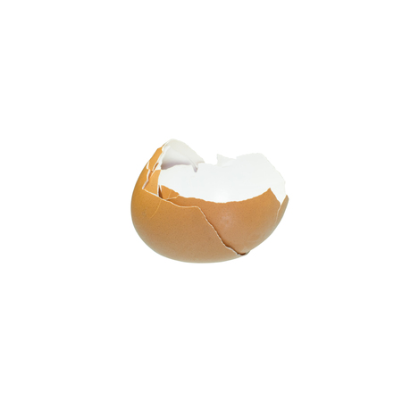 broken egg shell isolated on white background