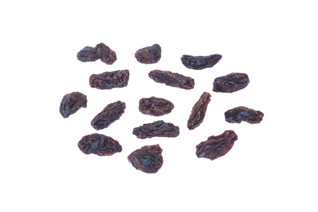 Raisins (Sultanas) isolated on whiteの写真素材