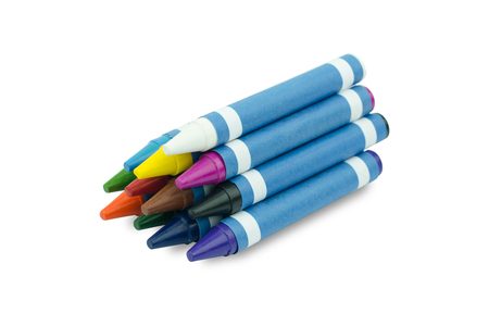 Crayon Wax Pencil Isolated on White Backgroundの写真素材