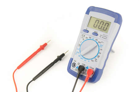 Digital multimeter isolated on white background