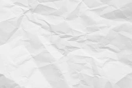 White crumpled paper texture background.の写真素材