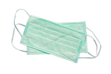 Medical mask isolated on white background Covid 19 protection. With clipping path
