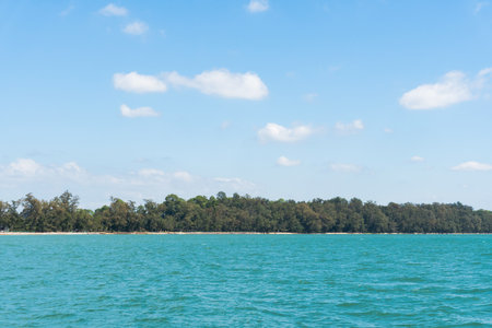 Sea and clear sky nature backgroundの写真素材