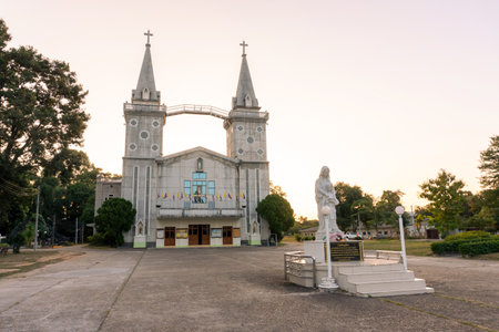 November 27,2020 : Church in nakhon phanom Thailand (wat nak bun anna)のeditorial素材