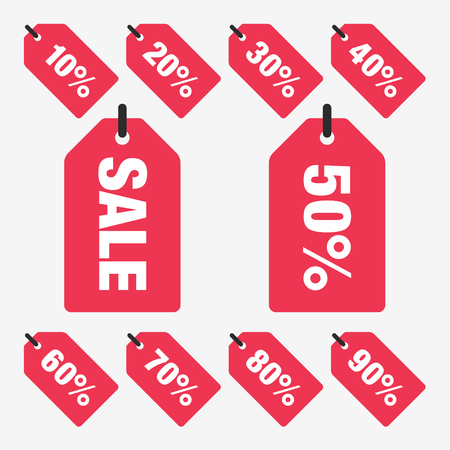 Red sale tag icon.のイラスト素材