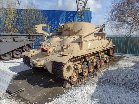 an american tank from the world war at the museumのeditorial素材