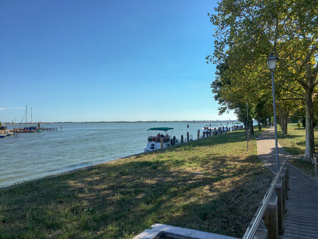 view to the ocean from venice at summerの写真素材