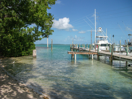 view to the pier in miami beach at a tourの写真素材