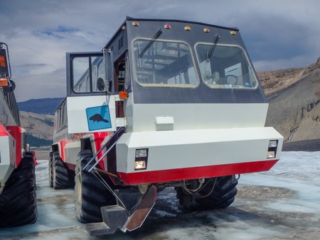a truck for carry the passenger to the mountain in canadaの写真素材