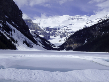 wintry at the top of the mountain in canadaの写真素材