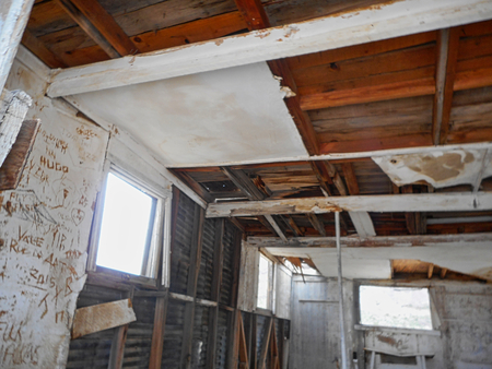 inside an old farm houseの写真素材