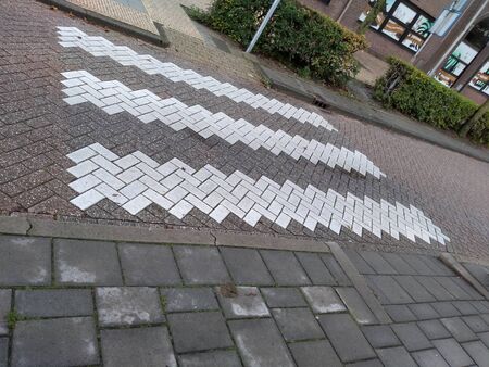 a zebra crossing in the netherlands at summer