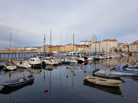 the city of piran at summertime