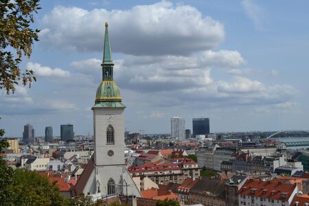 view to bratislava at summertimeの写真素材