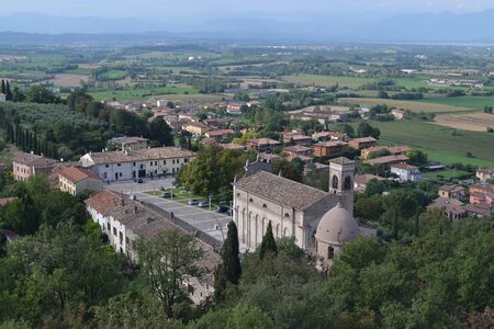 the church in solferino at summerの写真素材