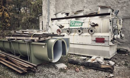 big pipes from an old factory