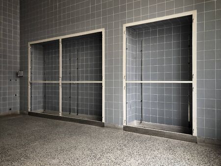 an old room with windows