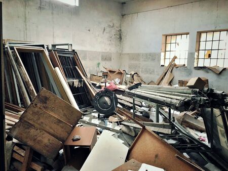 inside from an old factoryの写真素材