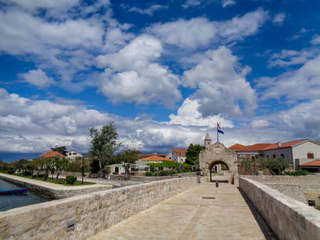 view over zadar in summertimeの写真素材
