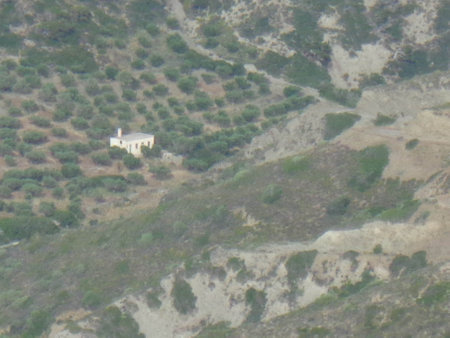 Church on the island of Crete, Greece. View from above.の写真素材