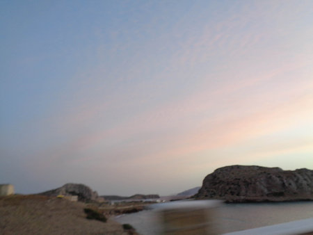 Sunset on the beach of Ibiza, Balearic Islands, Spain
