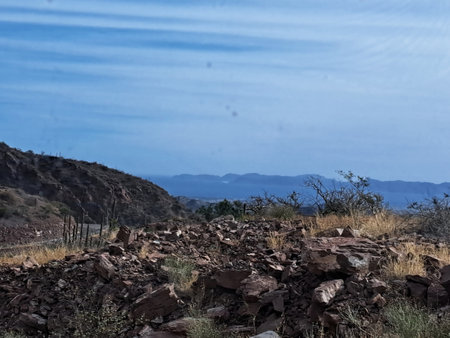 View of the mountains in the desert of the western United States.の写真素材